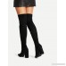 Block Heeled Over The Knee Boots