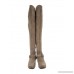 Christian Dior Round-Toe Suede Over-The-Knee Boots