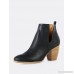 Cut Out Faux Leather Booties