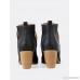 Cut Out Faux Leather Booties