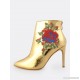 
        Embroidered Patent Booties GOLD
    