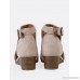 Faux Suede Peep Toe Cut Out Wedge Bootie TAUPE