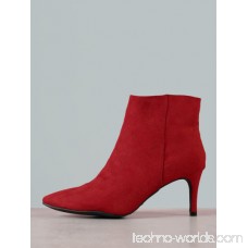 Faux Suede Pointy Toe Bootie