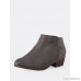 Faux Suede Round Toe Ankle Booties