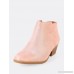Faux Suede Round Toe Bootie