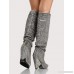 Glitter Slouchy Booties PEWTER