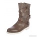 Jil Sander Navy Leather Mid-Calf Boots