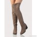 Over The Knee Faux Suede Boots TAUPE