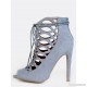 
        Pastel Cut Out Peep Toe Booties STORM BLUE
    