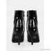 Patent Faux Leather Pointed Ankle Boots