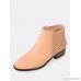 Perforated Shaft Zip Up Bootie BLUSH