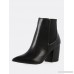 Pointed Toe Chunky Heel Bootie