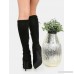 Pointy Toe Lace Up Stiletto Boots BLACK