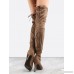 Pointy Toe Stiletto Thigh Boots TAUPE
