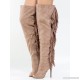 
        Privileged Primrose Thigh High Fringe Boots TAUPE
    