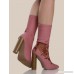 Rose Embroidered Sock Booties ASH ROSE