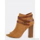 
        Strappy Peep Toe Booties NATURAL
    