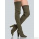 
        Stretch Knit Thigh High Booties OLIVE
    