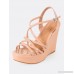 Strappy Patent Wedge Sandal with Counter Strap
