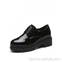 Studded Patent Leather Oxfords