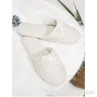Bow Decorated Satin Flat Slippers