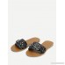 Buckle Front PU Slippers With Studded