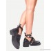 Buckle Strap Chunky Heel Shoes