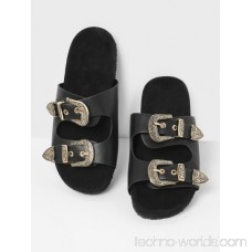 Buckle Strap Slide Sandals