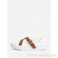 Contrast Buckle Flat Trainers