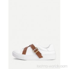 Contrast Buckle Flat Trainers