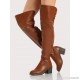
        Drawstring Faux Leather Lace Up Thigh High Boots CHESTNUT
    