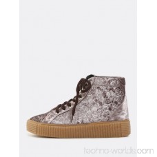 Embossed High Shaft Sneakers MAUVE