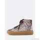 
        Embossed High Shaft Sneakers MAUVE
    