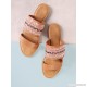 
        Embroidered Double Band Slide Sandal
    