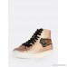 Embroidered Metallic Lace Up Sneaker ROSE GOLD