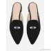 Embroidery Eye Pointed Toe Flats