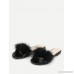 Faux Fur Decorated Flat Sandals
