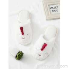 Faux Fur Round Toe Slippers