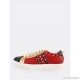 
        Faux Leather Colorblock Spike Sneakers RED
    