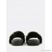 Faux Pearl Fur Slide Sandals BLACK