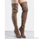 
        Faux Suede Perspex Heel Tall Boots TAUPE
    
