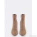 Faux Suede Pointy Toe Boots TAUPE
