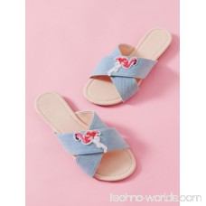 Flamingo Patched Criss Cross Sliders