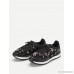 Flower Embellished Lace Up Trainers
