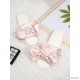 
        Lace Bow Round Toe Flat Slippers
    