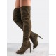
        Lace Up Suede Stiletto Heel Boots OLIVE
    