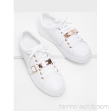 Metal Detail Lace Up Sneakers