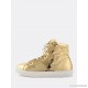 
        Metallic High Shine Textured Sneakers GOLD
    