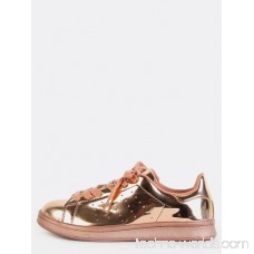 Metallic Lace Up Sneakers ROSE GOLD