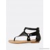 Perforated T-Strap Flat Sandal